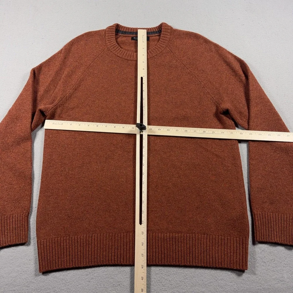 Banana Republic Sweater Mens Large Brown Merino Wool Crewneck Pullover Knit Soft